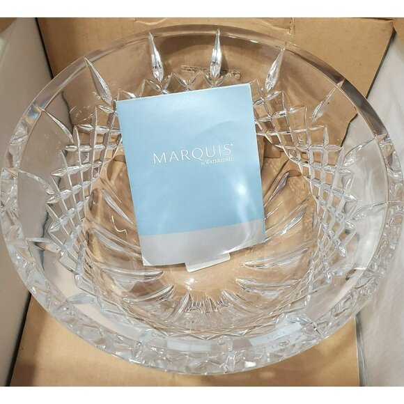 New Marquis Waterford Crystal Bowl Fruit Dessert Salad Serving Dish Germany 8" - Picture 16 of 16